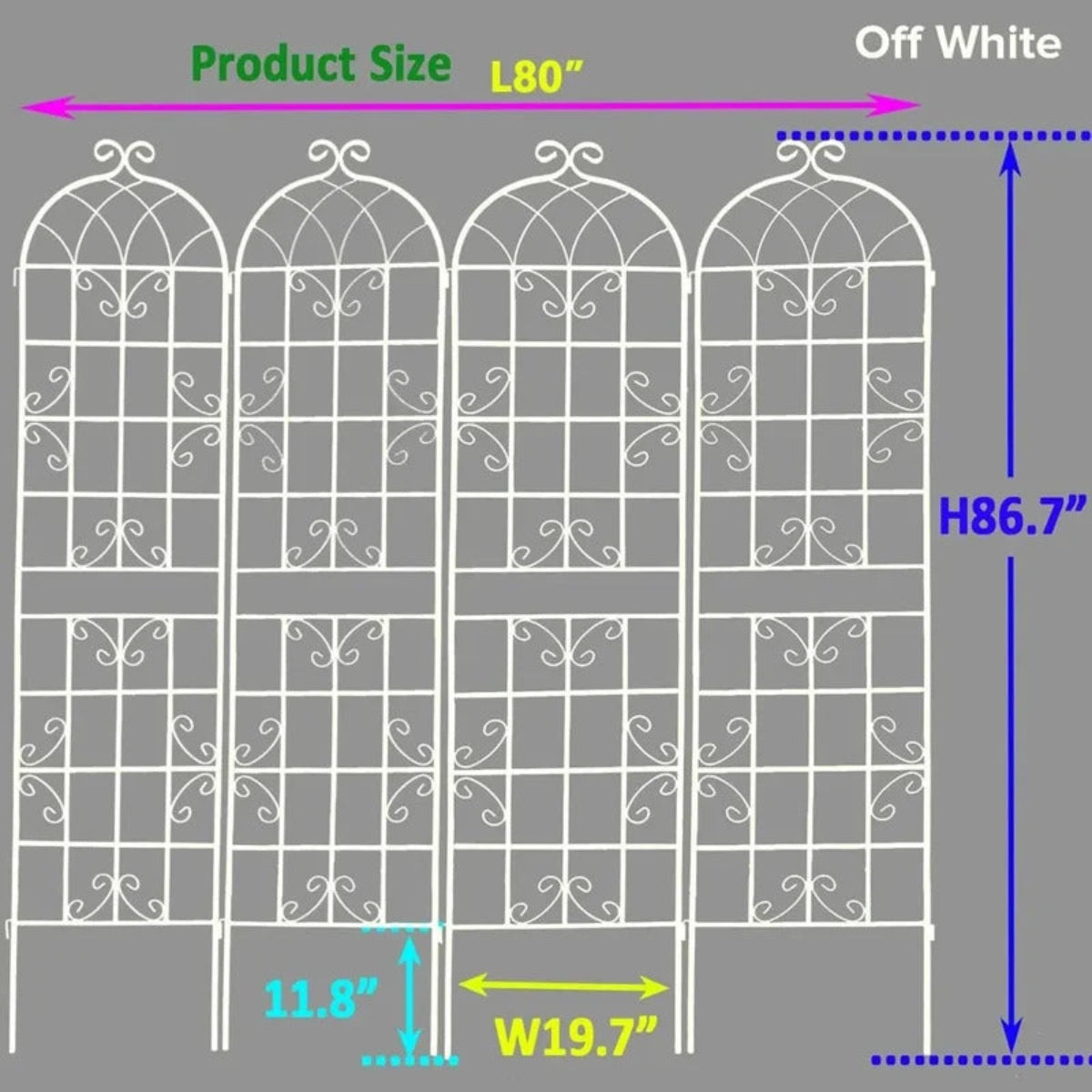 4 Pack Metal Garden Trellis for Climbing Plants - Image 2