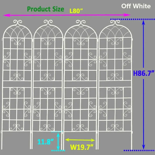 4 Pack Metal Garden Trellis for Climbing Plants - Image 2