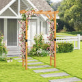 7 FT Garden Arch Wooden Trellis for Climbing Plants - Image 1