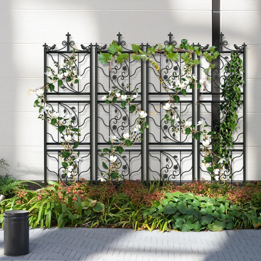 Set of 2 Metal Garden Trellis Tall Plant Climbing - Image 6