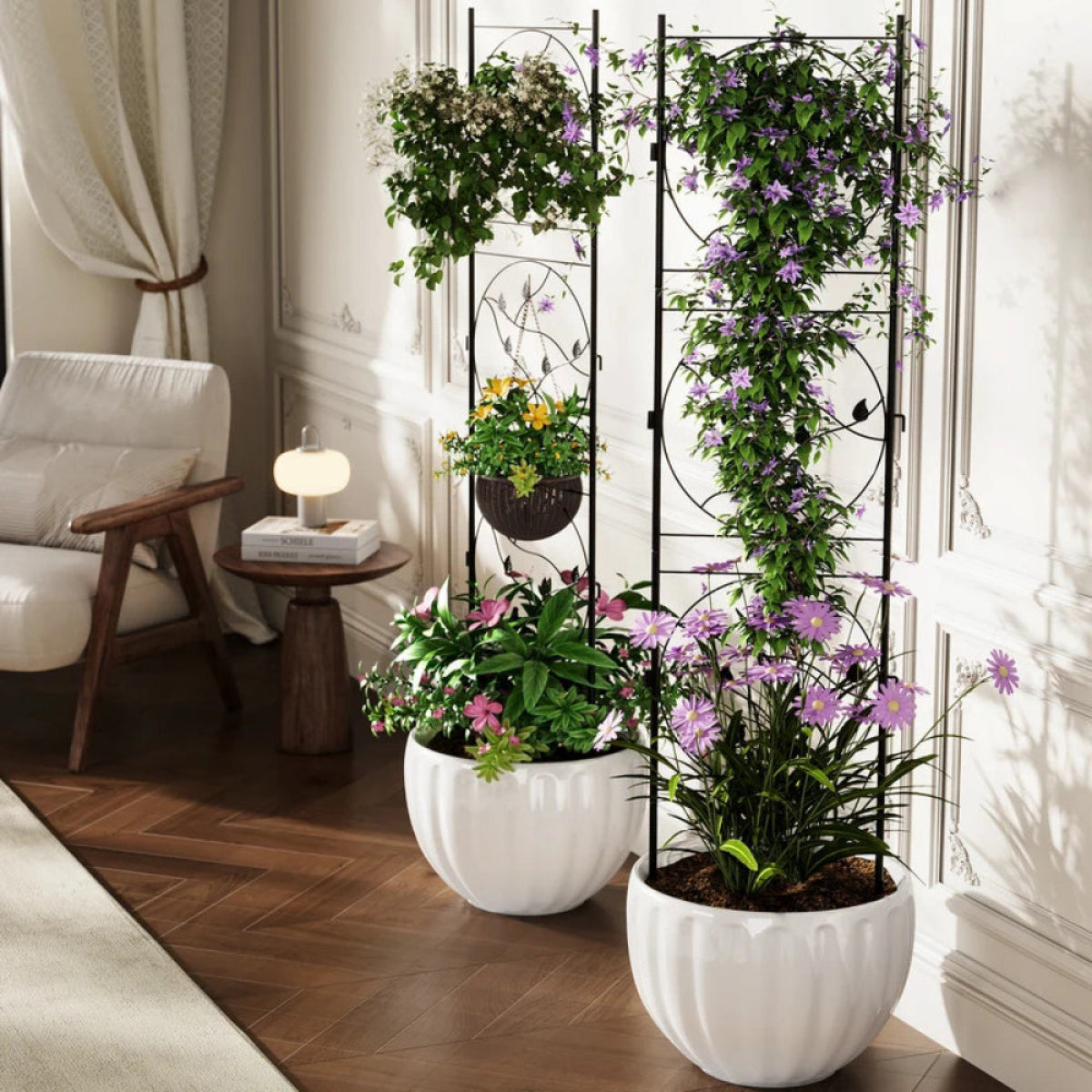 2 Packs Metal Garden Trellis Private Screen - Image 5