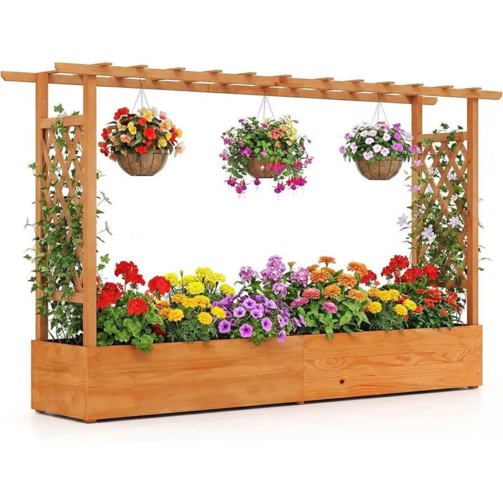 Large Raised Garden Trellis with  Bottom and Drainage Holes - Image 2