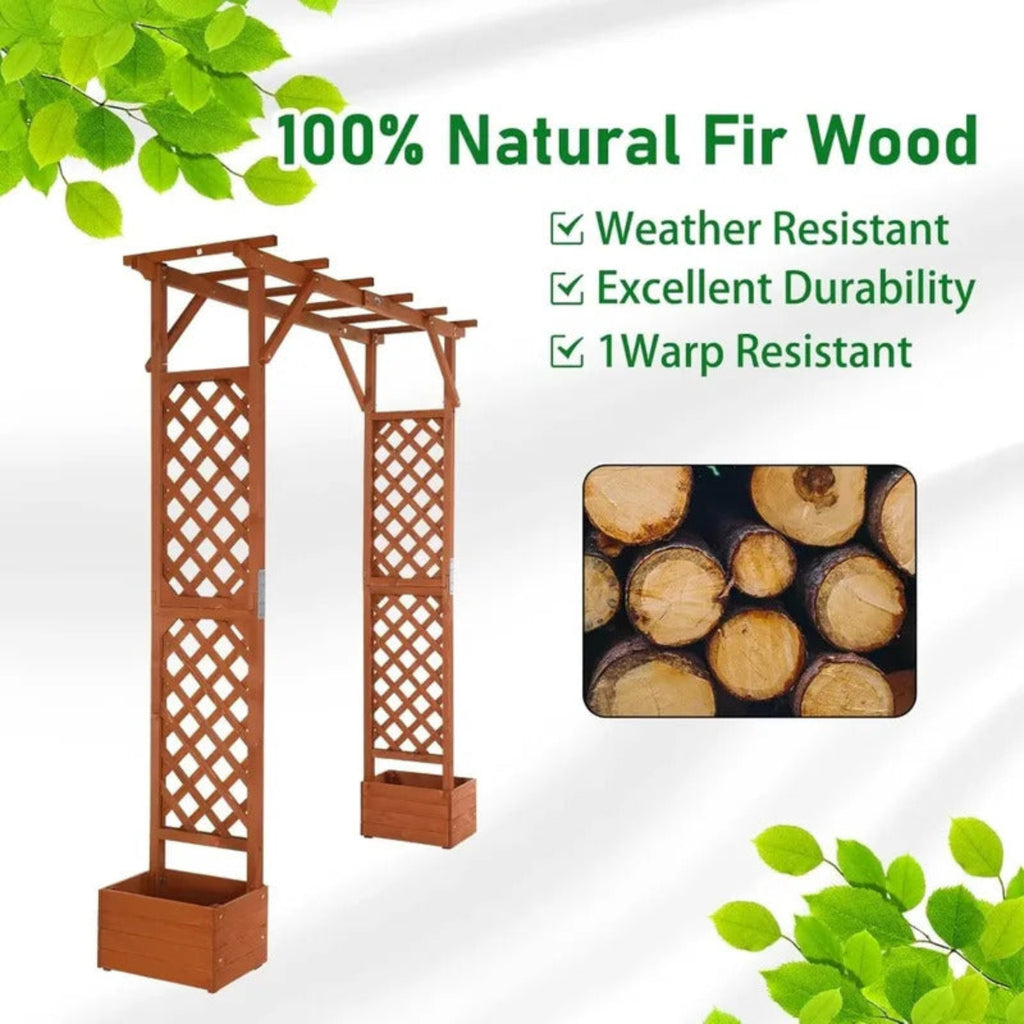 Wooden Garden Trellis Arbor for Plant Climbing - Image 4