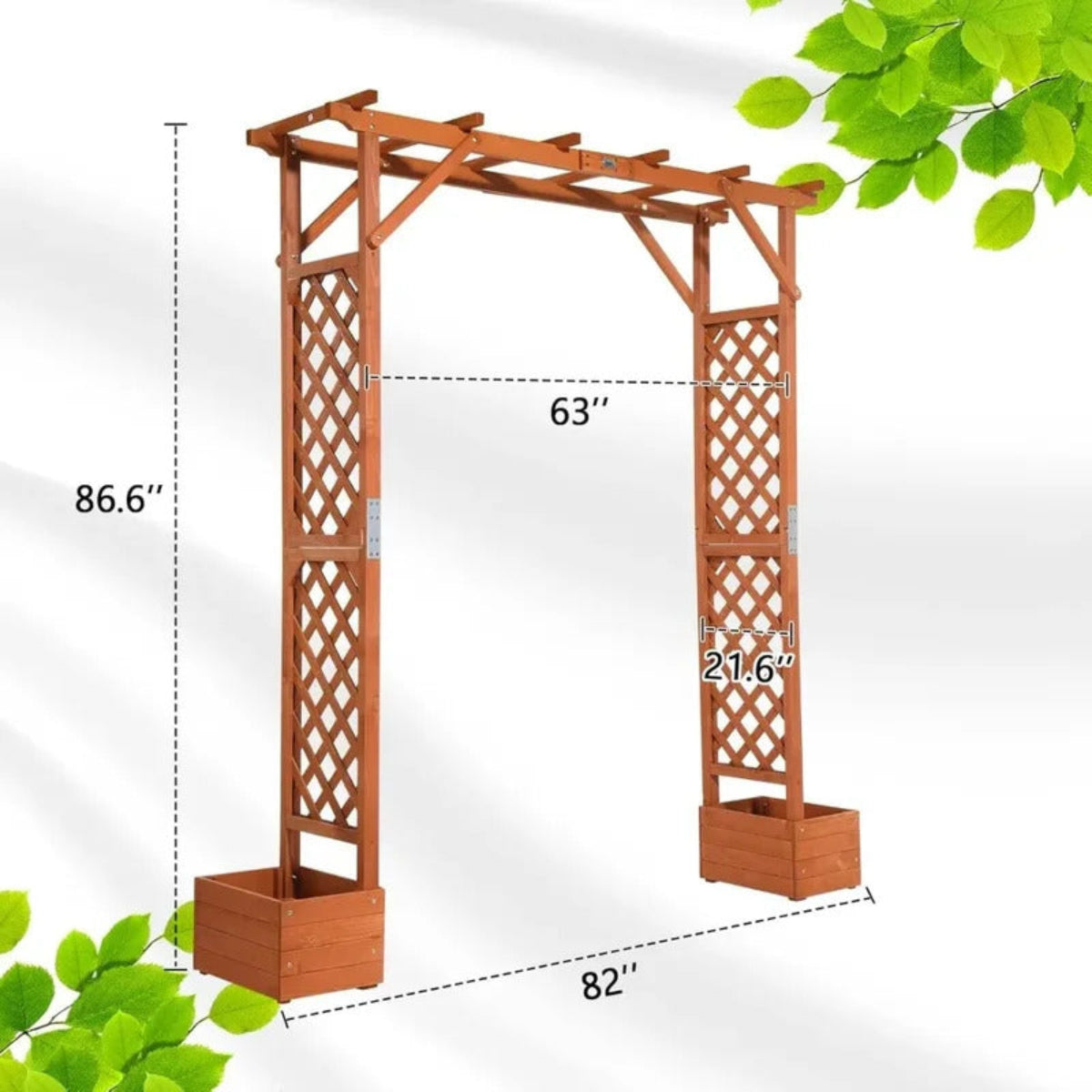 Wooden Garden Trellis Arbor for Plant Climbing - Image 2