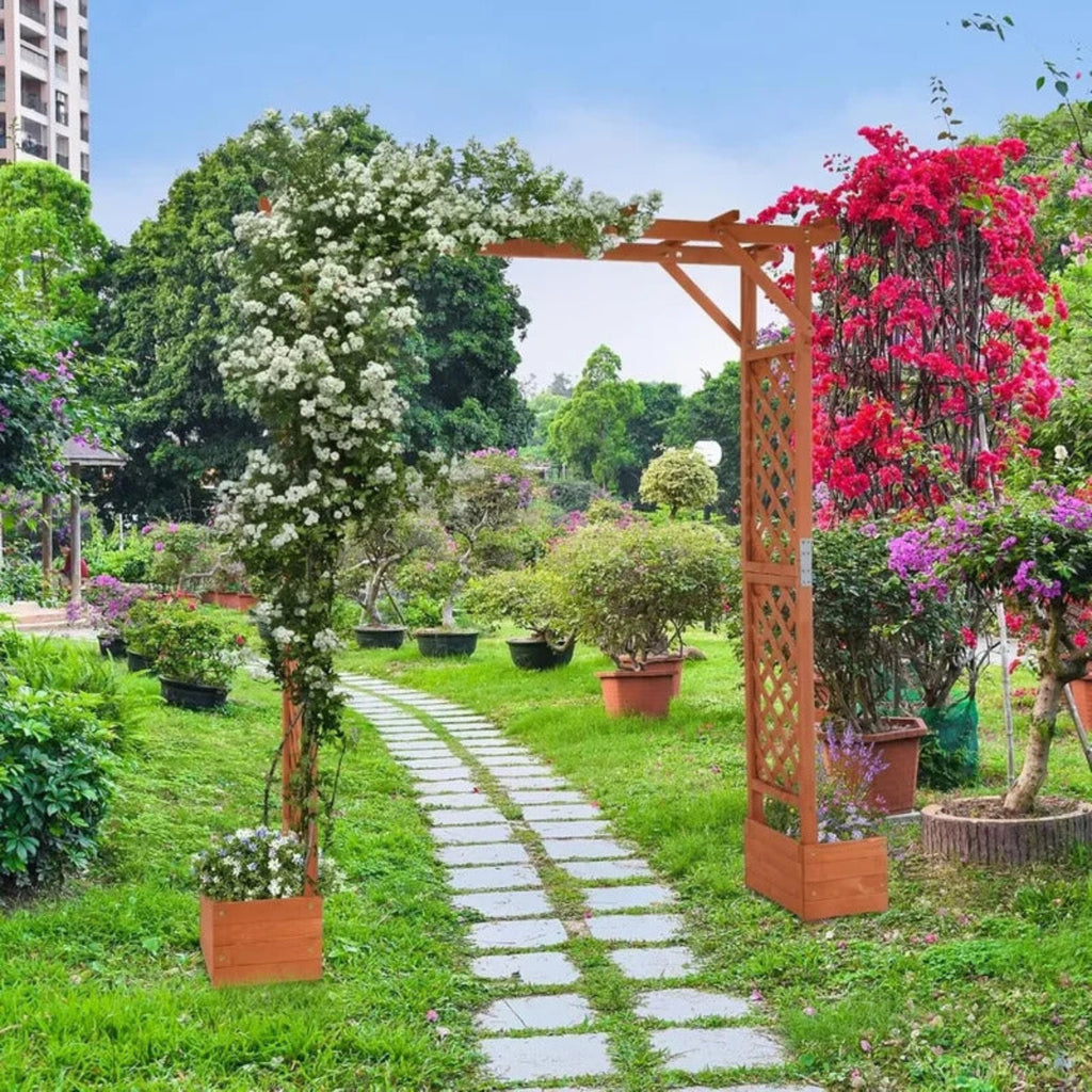 Wooden Garden Trellis Arbor for Plant Climbing - Image 1